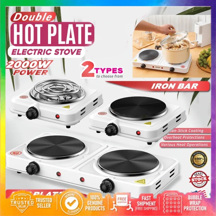 Double Hot Plate Electric Stove Induction Cooker Multifunction Without Gas Cooking Dapur Memasak Elektrik Serbaguna