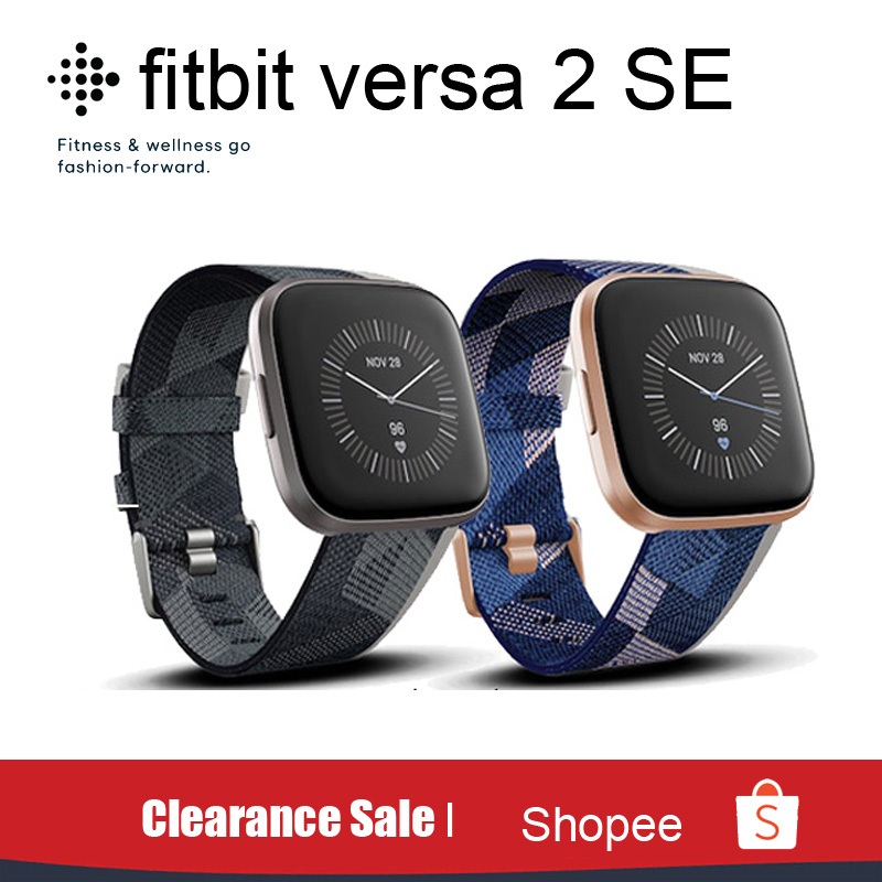 Original New Fitbit Versa 2 Special Edition Smartwatch Smart Fitness Watch Sleep Tracking Heart Rate Monitor Smart Watch Tracker Bands[Free Screen Protector]