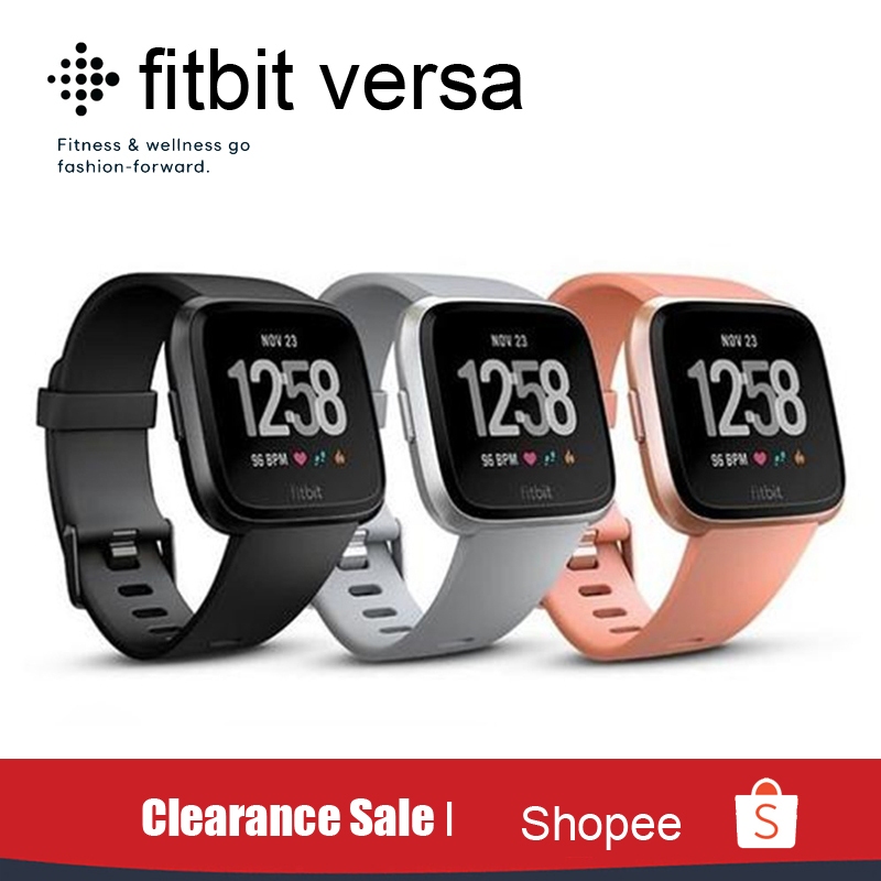 [Clearance Sale ]Fitbit Versa Health and Fitness Activity Tracker heart sleep track Smartwatch with Large and Small Bands Straps