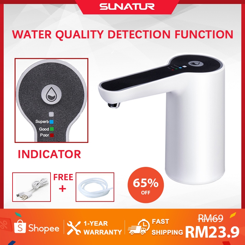 SUNATUR Universal Electric Water Dispenser Pump Built-in Water Quality Detection Function Portable Automatic Bottle Water Pump