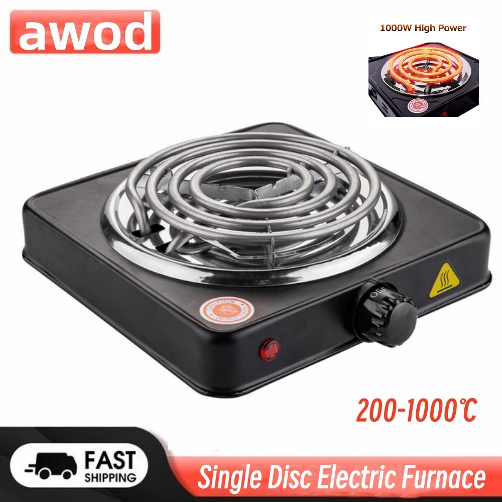 💥LOCAL Stock 🚚1000W Hot Plate Electric Cooking Portable Electric Stove Kitchen Mini Single Disc Burner 200-1000℃