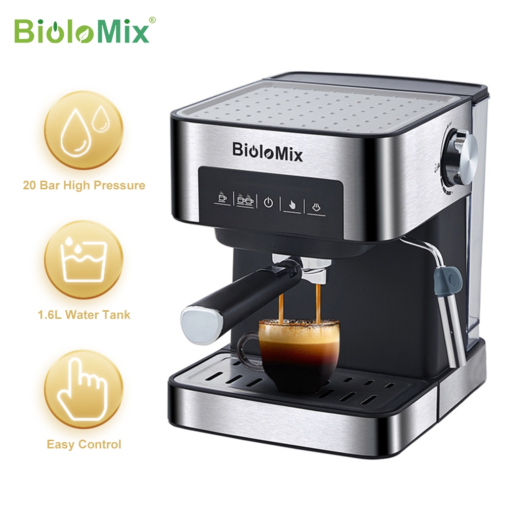 BioloMix Italian Type Milk Bubble Steam Espresso Coffee Maker Machine (20 Bar) Mesin kopi 咖啡機