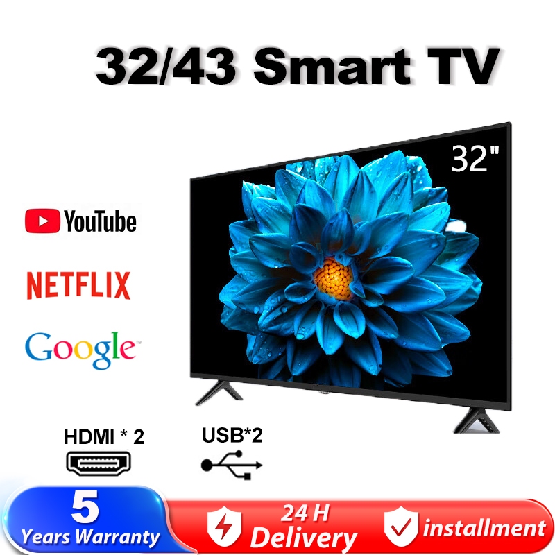 EXPOSE Android TV 32 Inch Smart TV 43 Inch LED TV Android 12.0 4K Digital TV 75Hz Netflix/YouTube/Chrome/Alternative TV