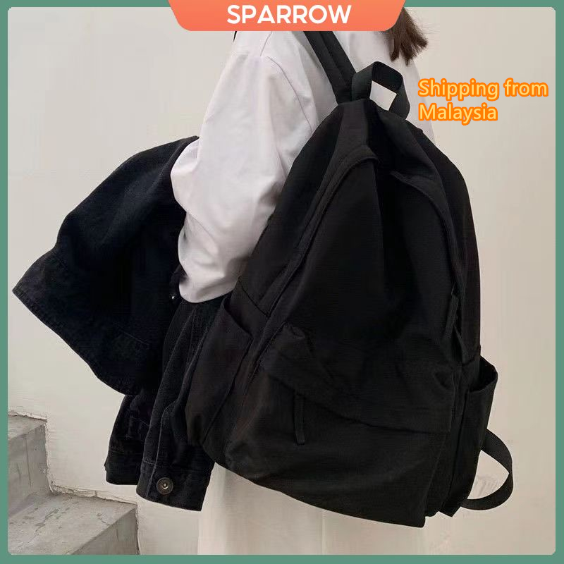 [Ready Stock]Women bagpack school backpack school bag beg sekolah perempuan waterproof backpack harajuku bag black backpack beg galas bag student college 书包女 bag sekolah bagpack korean style