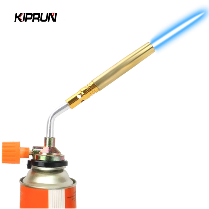 KIPRUN flamethrower, Camping Gas Torch Multipurpose Welding Fire Maker Flame Gun，Gas Blow Welding Torchs Automatic Flamethrower for Picnic Cooking BBQ Soldering Adjustable Blow