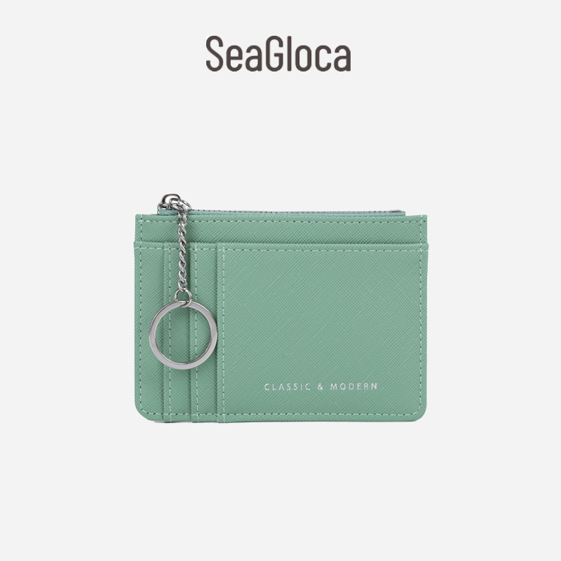 Seagloca New Ultra-thin Creative Nice Minimalist Zipper Card Holder Wallet For Women No 1723