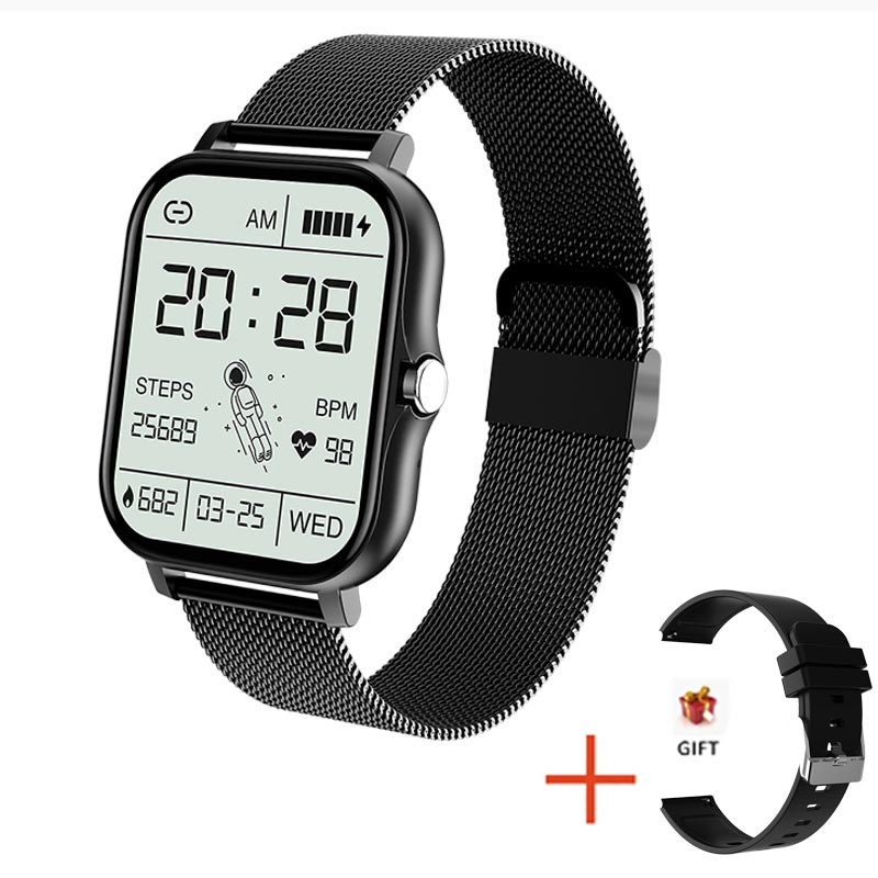 【Local shipment】 New Women Men Smart Watch 1.69 Full Touch Screen Fitness Tracker Bluetooth Call Smart Clock Ladies Smartwatch Women Download software usage