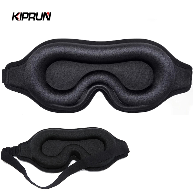 KIPRUN 3D Memory Foam Sleep Eye Mask, 100% Blackout Sleep Mask for Women Men, Soft & Comfortable Sleeping Mask for Light Blocking Eye mask for Sleeping