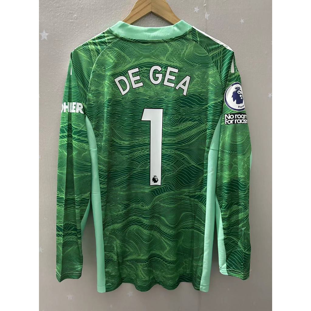 21-22 MAN-U Long sleeves goalkeeper DE GEA Top Quality Home Soccer Jersey custom Football T-shirt