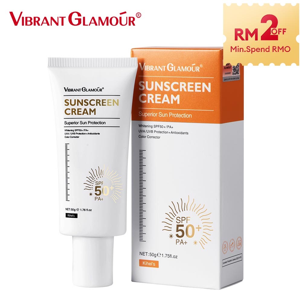 VIBRANT GLAMOR Whitening Sunscreen Skin Protection Intensive UV Sunscreen Face & Body Sunscreen Fades Dark Spots SPF50+ UVA/UVB Sun Protection Face Anti-Aging Brightening