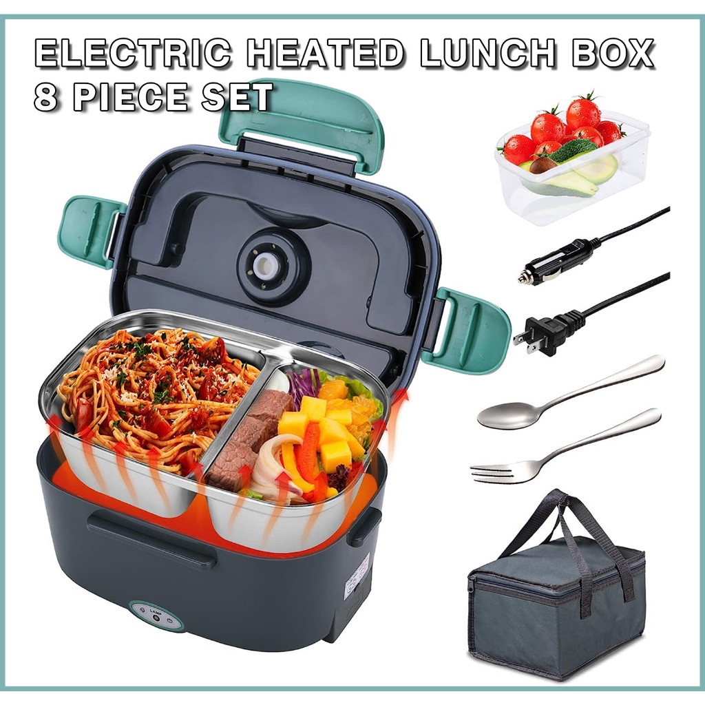 Bento Lunch Box Electric Lunch Box Food Heater, 3 in 1 Ultra Quick Heated Lunch Boxes for Adults, 12V/24V/220V Portable Food Warmer for Car/Truck/Office