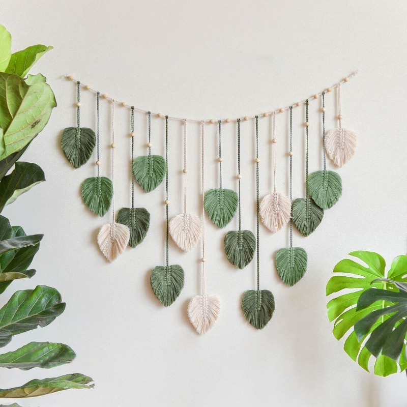 FREE Shipping✿WindSing✿ Handmade Wall Hanging Fringe Garland Banner Bohemian Woven Tapestry Cotton Apartment Dorm Living Room Bedroom Decorative Wall Decor Ready Stock