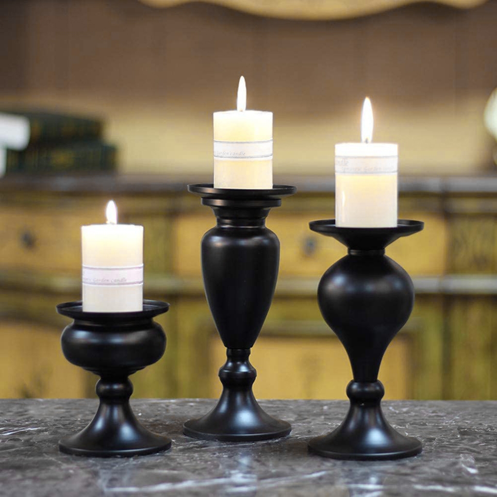 [SimpleloveMY] Rustic Shabby Chic Pillar Candle Holder CandleStick Stand for Home