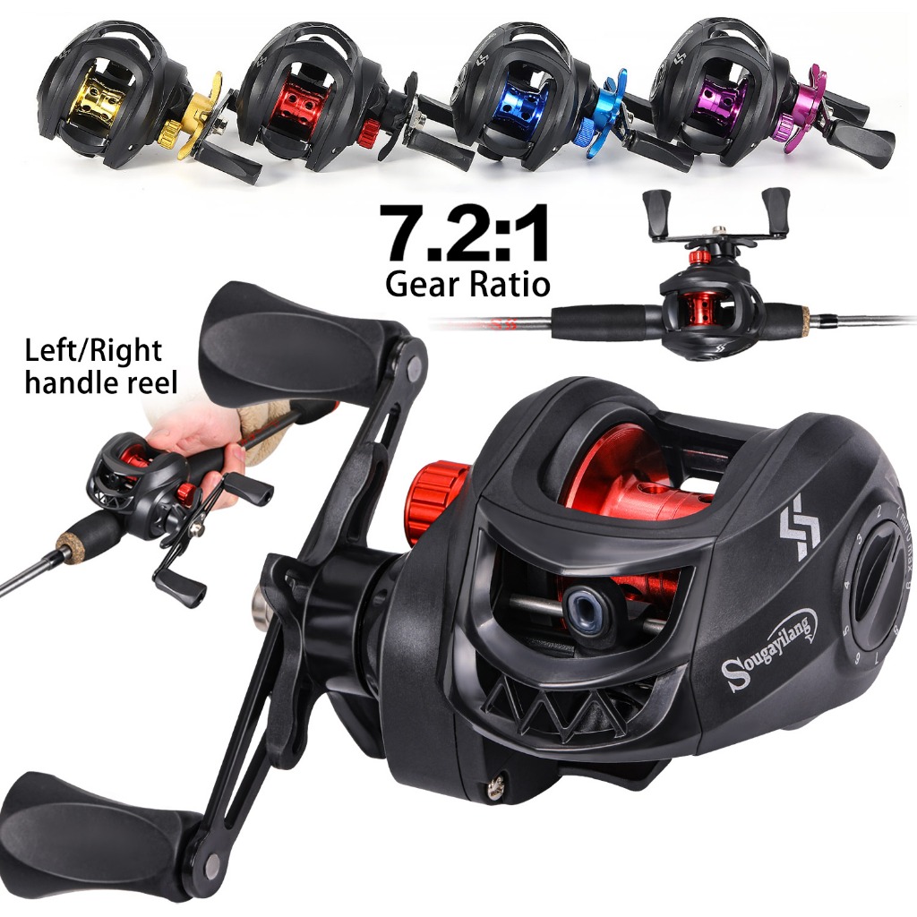 Sougayilang Baitcasting Cost-Effective Fishing Reel 7.2:1 Gear Ratio For Freshwater/Saltwater Fishing