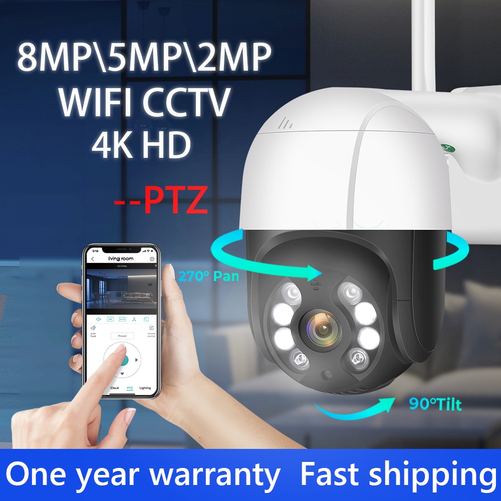 【Ready Stock】ANBIUX 8MP 4K Outdoor Waterproof CCTV Surveillance 5MP Auto Tracking CCTV Security Camera WiFi Camera PTZ Wireless 4X Zoom AI Human Detection 2-Way Audio IR Night Vision（One-year warranty）