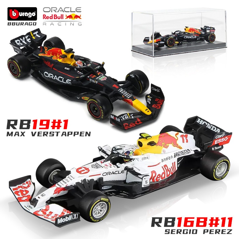Bburago 2023 Red Bull 1:43 F1 Champion RB19#1 Verstappen F1 Racing #11 Perez RB16B RB16 RB18 RB14 Formula 1 FIA Diecast Alloy Model Toys Collection Gifts
