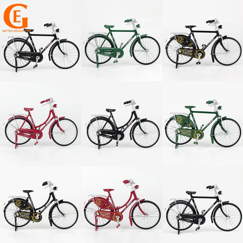 1/10 Metal Retro Bicycle Model Men Women Simulation Vintage City Bike Finger Bicycles Collectible Toy