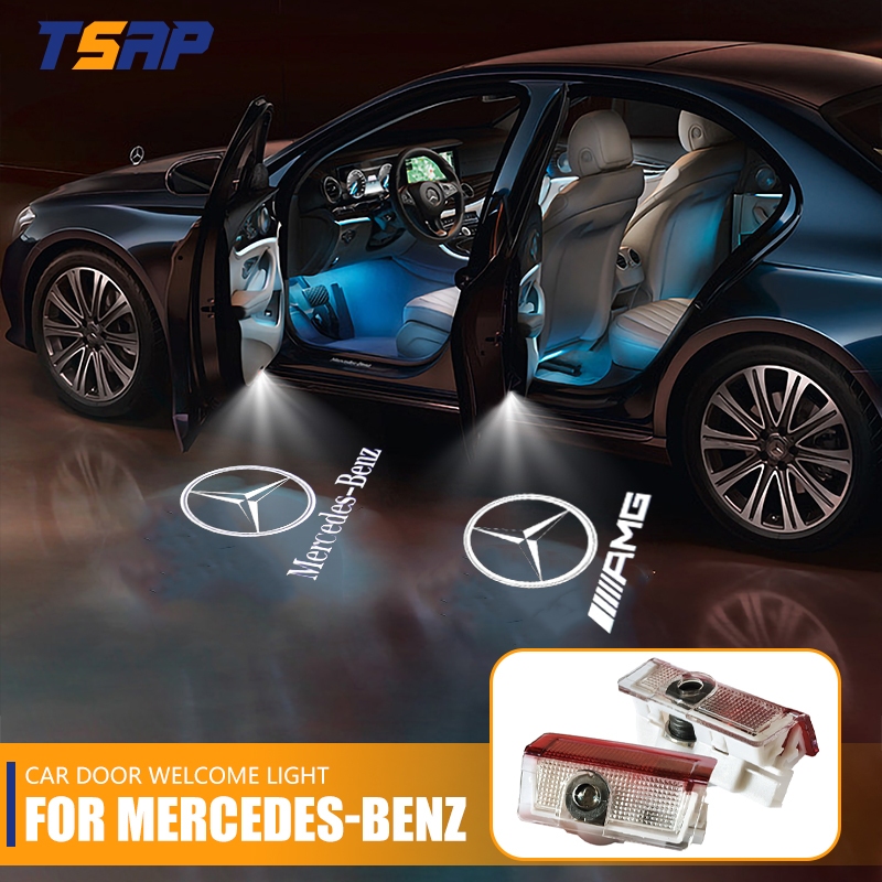 2/4Pcs New Car Door Welcome Light LED Projector Laser Logo For Mercedes Benz W205 W212 W213 W166 W176 W246 GLA GLC GLB C63 C43 Accessories