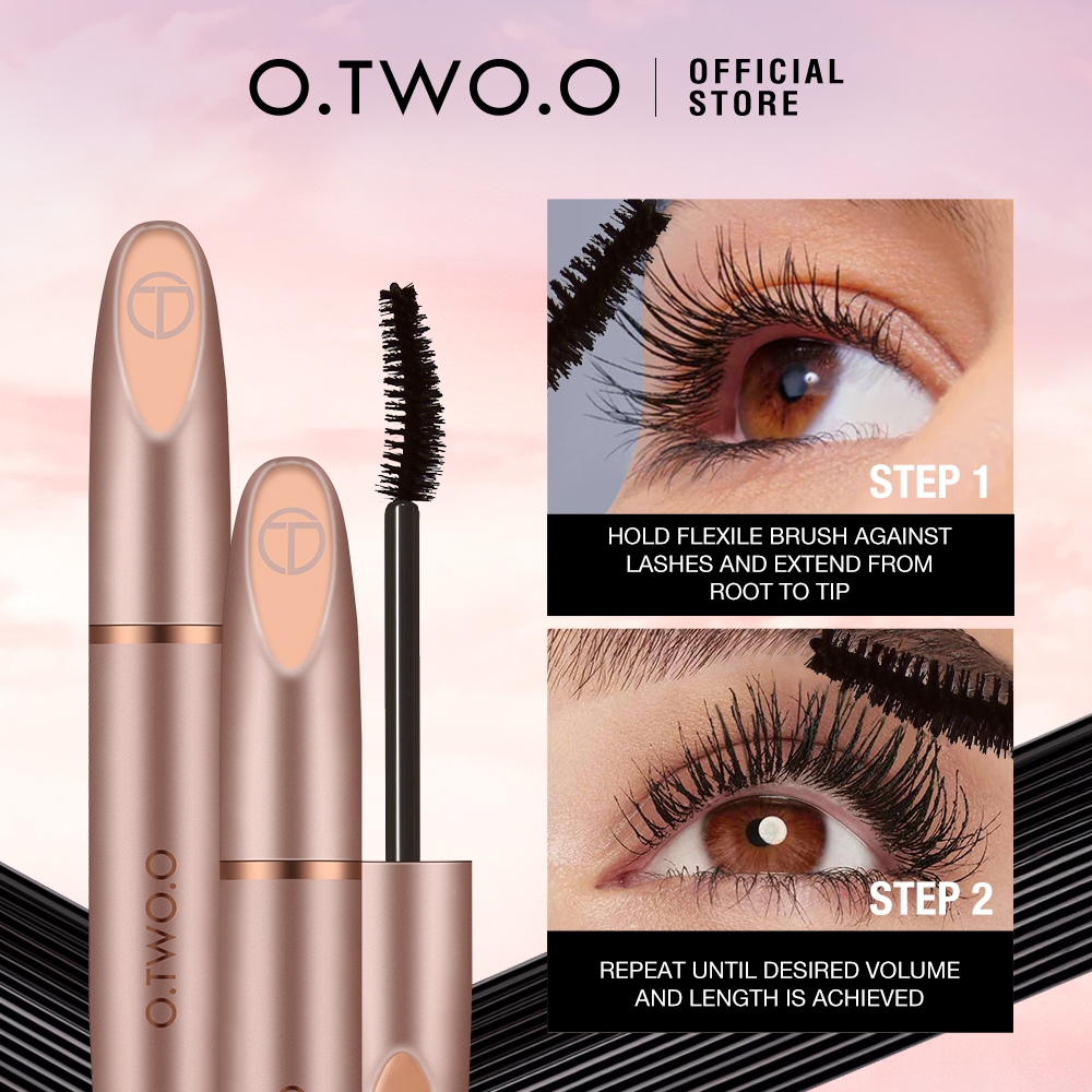 O.TWO.O Mascara 3D Black Curler Waterproof Long Lasting Maskara