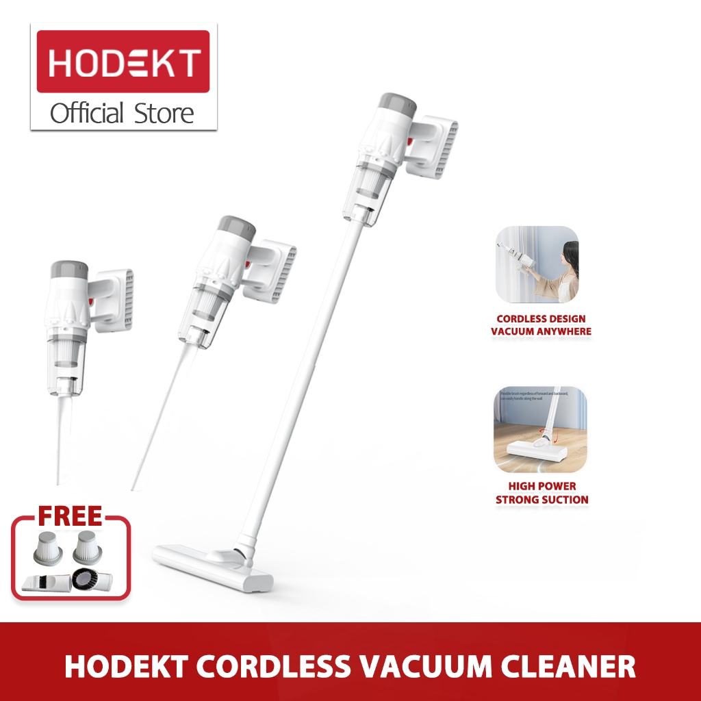 HODEKT Cordless Vacuum Cleaner With Mop Pad Rechargeable Handheld Car Household Vacuum Cleaner, Vacum Rumah