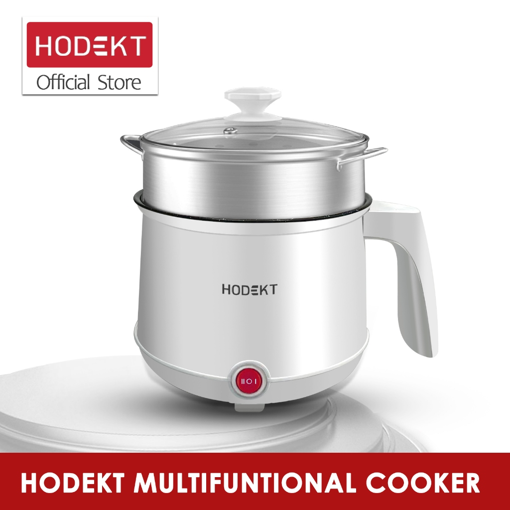 HODEKT 1.8L Electric Frying Pan Rice Portable Mini Rice Cooker Periuk Nasi Multicooker With Steamer