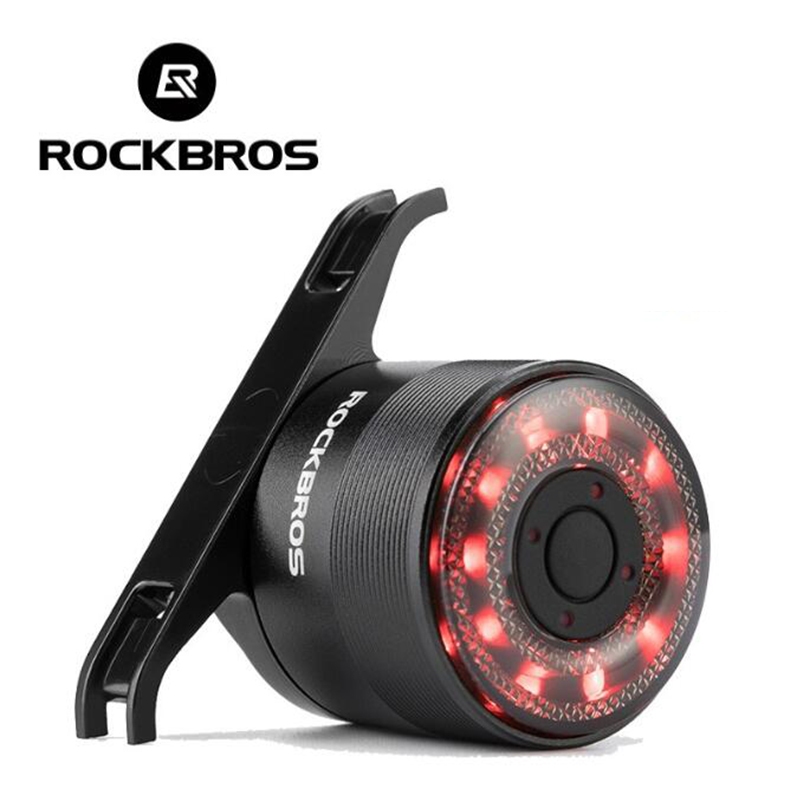 【MY Delivery】ROCKBROS Bicycle Light USB Charging Taillight Safety Night Riding Warning Road Mountain Bike Accessories Q3 Smart Taillight