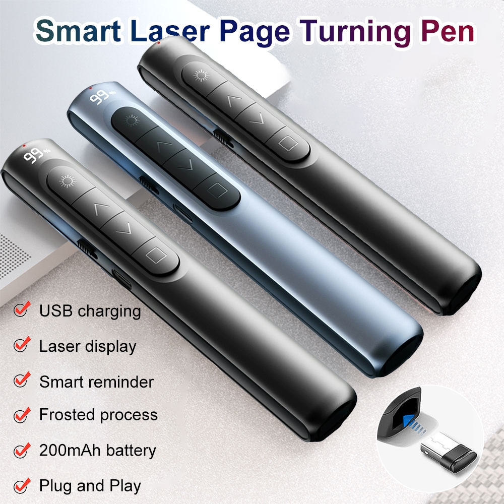 2.4G Wireless PowerPoint Clicker Laser Presentation Pointer Remote Control PPT Presenter Pen N26C