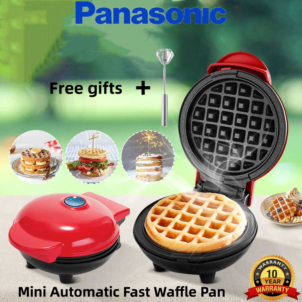 [Ready Stock] (10 Year Warranty) Panasonic Waffle Maker Toaster Square Electric Mini Waffle Maker Breakfast Egg Omelette Cake Oven Pan Wafer Waffle Maker