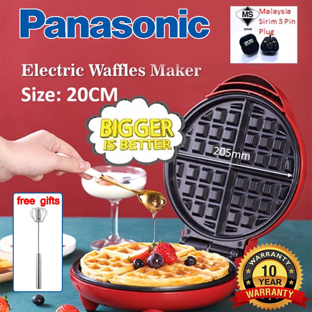 【10year warranty】[Ready Stock]100% Original Panasonic Electric Waffle Maker Breakfast Waffle Maker Egg Cake Pan Egg Roll Maker Mini Waffle Pan