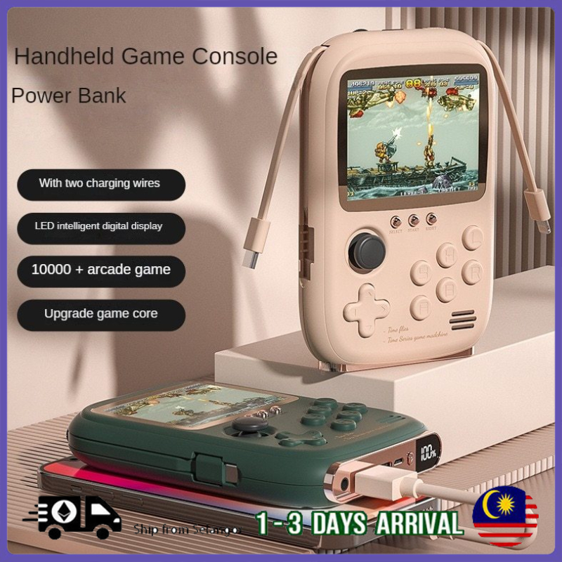 ️‍10000mAh Gaming Powerbank️‍ 500 Games Game + Powerbank Handheld Game Console Mario Retro Gameboy Classic Mini game