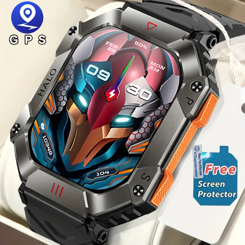 2024 New Smart Watch Men IP67 Waterproof 650mAh Battery Ultra Long Standby Compass Bluetooth Call Outdoor Sports Smartwatch