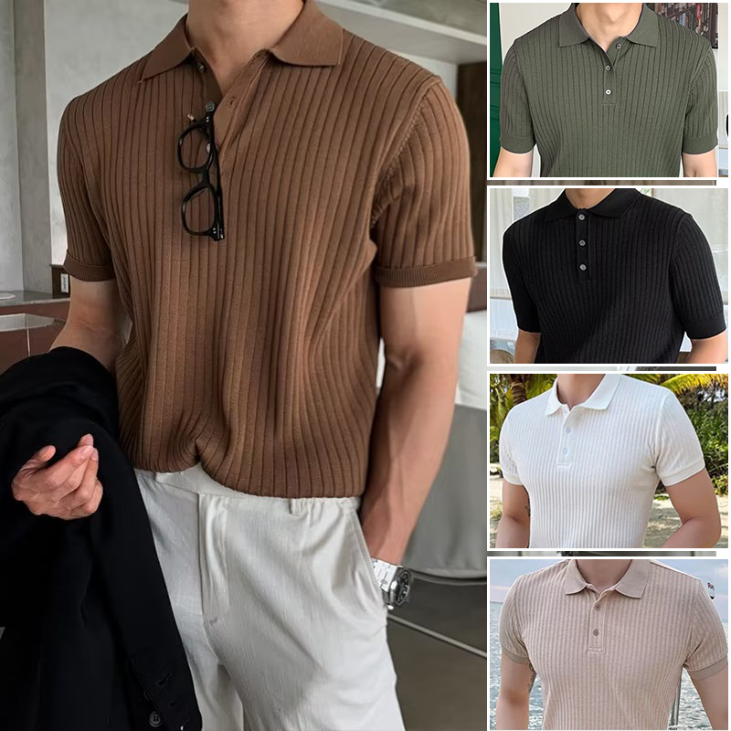 【READY STOCK】ProMan men polo shirt Ice Silk Texture Soft, comfortable, and breathable plain polo tshirt baju lelaki berkolar casual tee shirt