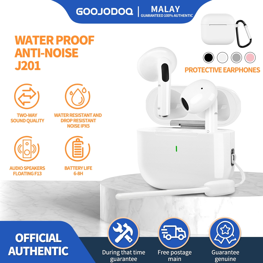 GOOJODOQ Waterproof Bluetooth Earphone With Built-In Microphone
