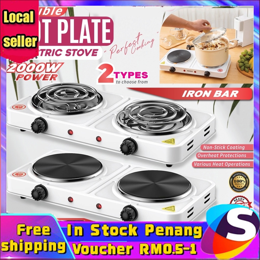 【Malaysia Spot Sale】Double Hot Plate Electric Stove Induction Cooker Multifunction Without Gas Cooking Dapur Memasak Elektrik Serbaguna