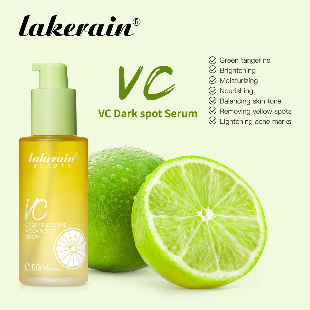 Lakerain VC Vitamin C Whitening Serum Moisturizer Remove Freckle Speckle Fade Dark Spots Anti-Aging Skincar