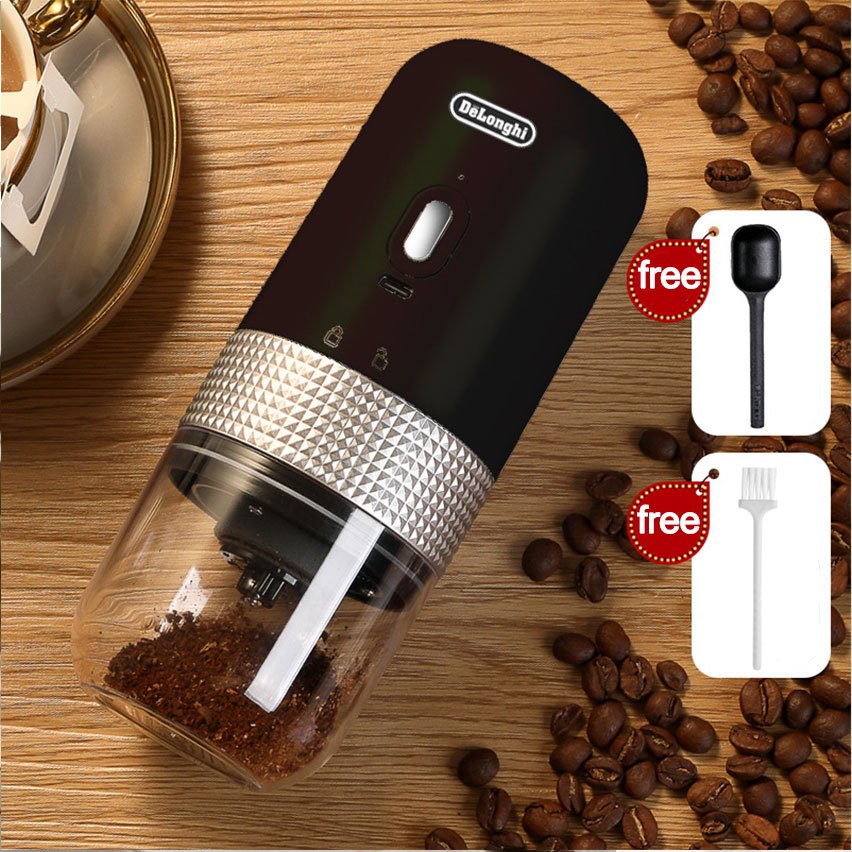 De'Longhi Coffee Grinder Electric Automatic Portable Coffee Grinder USB Rechargeable