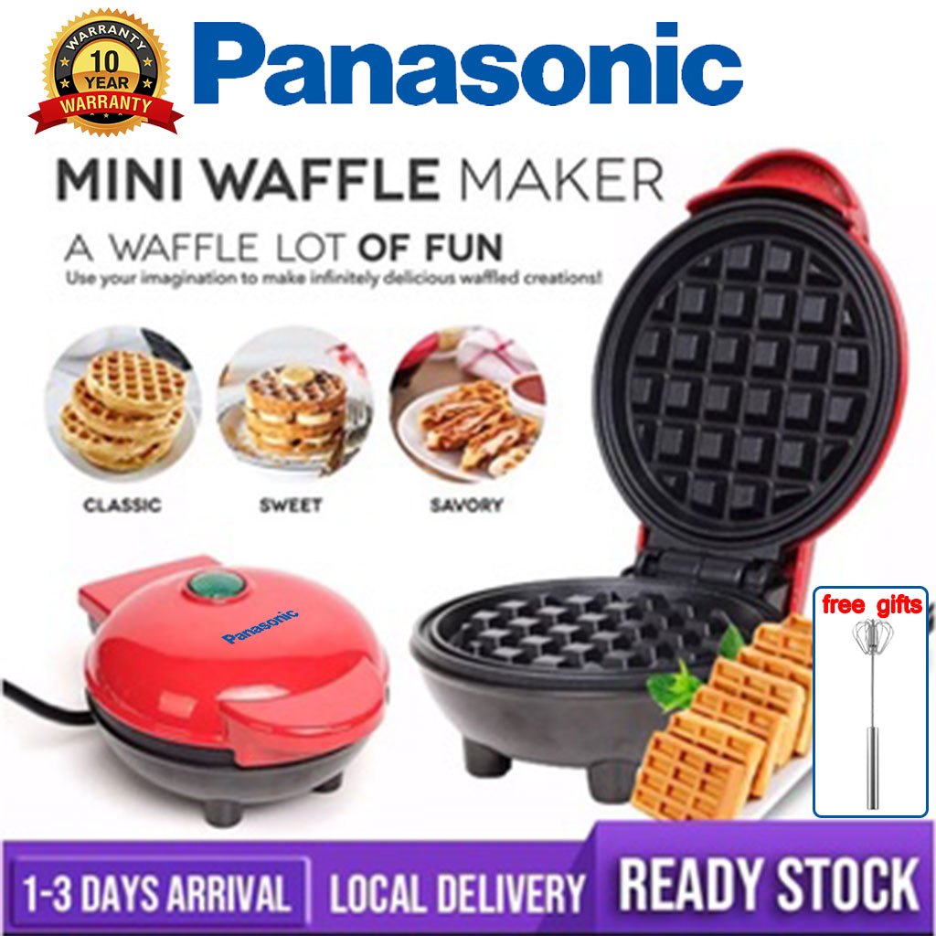 【10 years warranty】Original Panasonic Electric Waffles Maker Bubble Egg Cake Oven Breakfast Waffle Machine Egg Cake Oven Pan Eggette Machine Mini Waffle