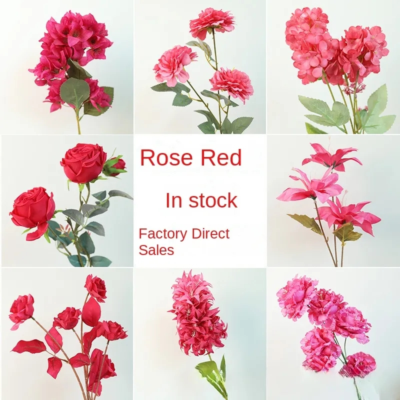 Rose Red Artificial Flower Wedding Material Decoration Arrangement Props Arch Silk High-End