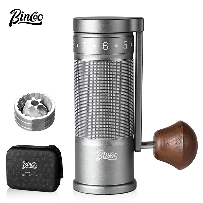 BINCOO Hand-cranked Bean Grinder Externally Adjustable SM01 Coffee Bean Manual Grinder CNC Steel Core Six-star