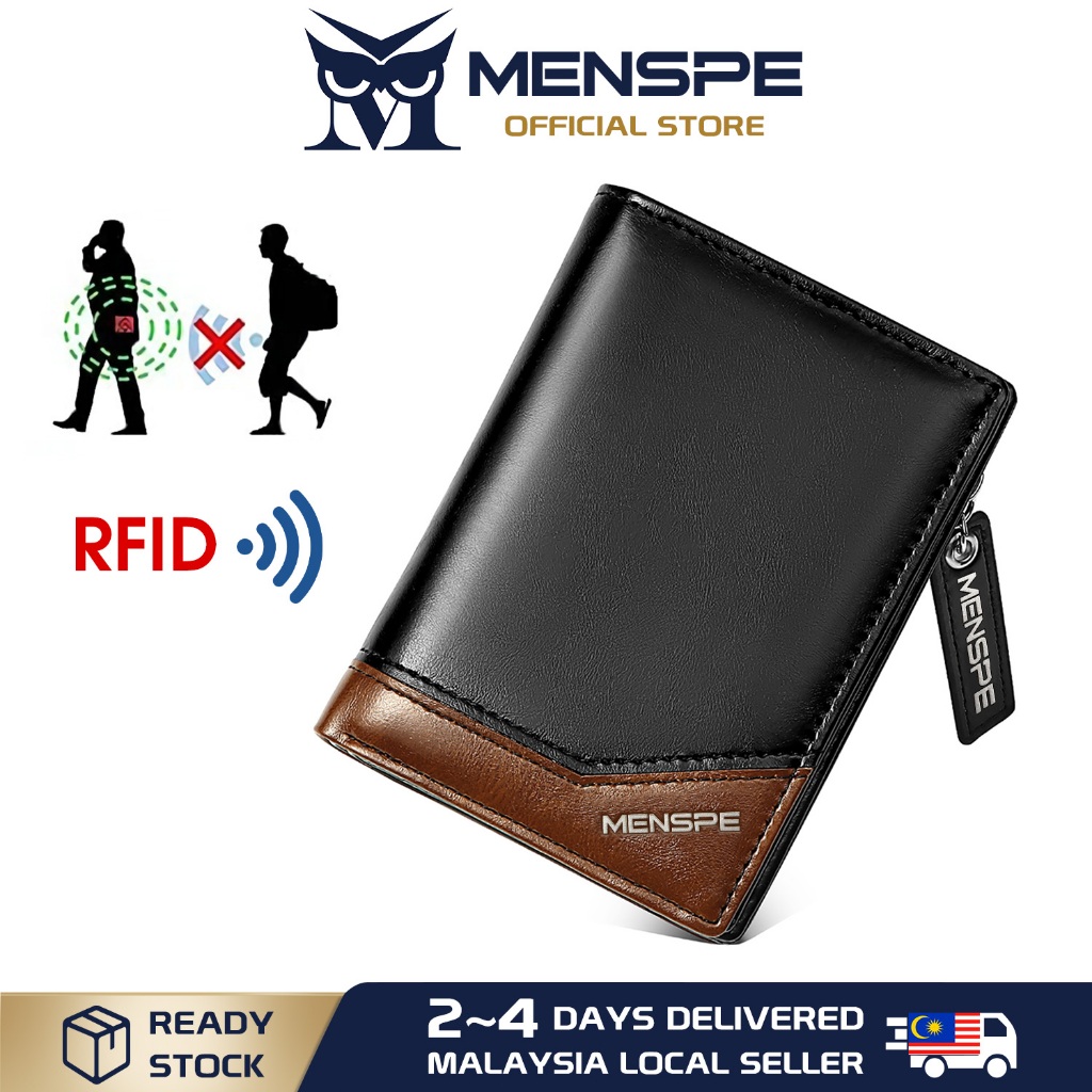 MENSPE Wallet Men RFID Card Case Safety Card Holder Anti-Theft Wallet