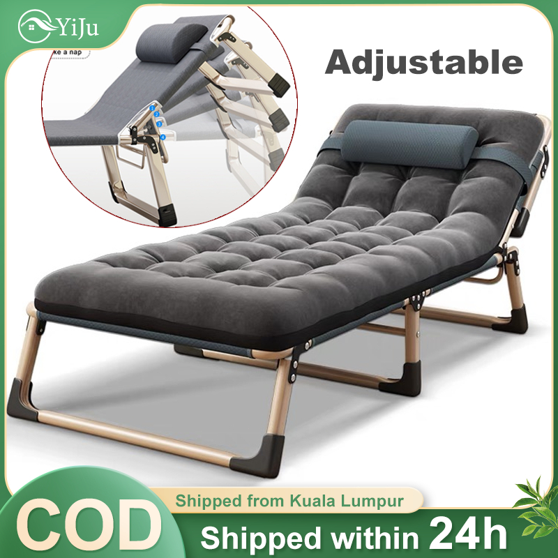 【?-? ???? ????????】Kerusi Malas Premium Foldable Lazy Chair Katil Sleeping Lounge Chair Reclining Chair Outdoor Lounge Chair折叠床