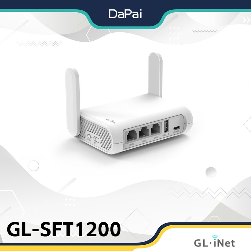 GL.iNet GL-SFT1200 (Opal) VPN Secure Travel Gigabit Wireless Router, AC1200 300Mbps (2.4GHz) + 867Mbps (5GHz) Wi-Fi, Gigabit Ports, MicroSD Slot, USB2.0 for Wi-Fi Repeater