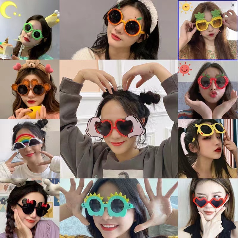Funny glasses Wedding best man bridesmaid photo props Creative party glasses Internet celebrity funny gadgets party glasses
