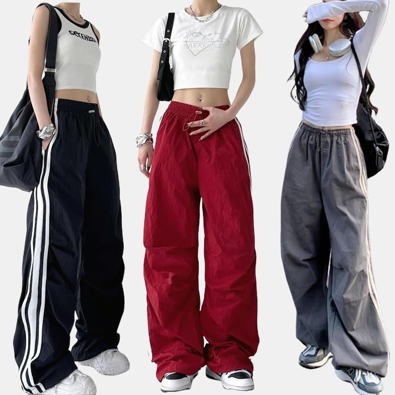【READY STOCK AT Johor】 Hotgirl⭐Pants Women Striped Sports Pants  casual  Lazy And Versatile Trousers
