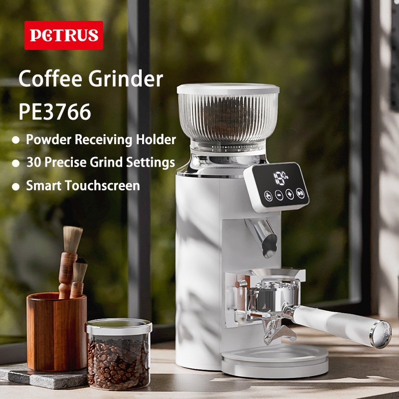 Petrus Coffee Grinder Metal Body For 51/58MM Portafilter With 30 Precise Grind Settings PE3766