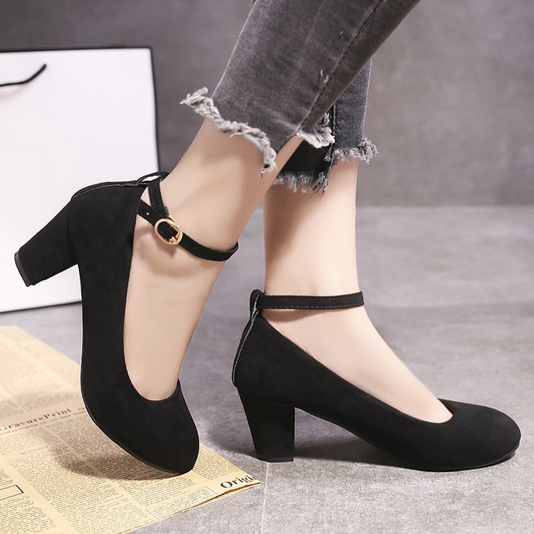 Work Shoes Single Shoes Casual heels women's 6 cm