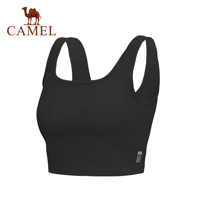 CAMEL Yoga Wear Women's Vest Breathable Fitness Wear Outerwear Training Sports Back Beauty