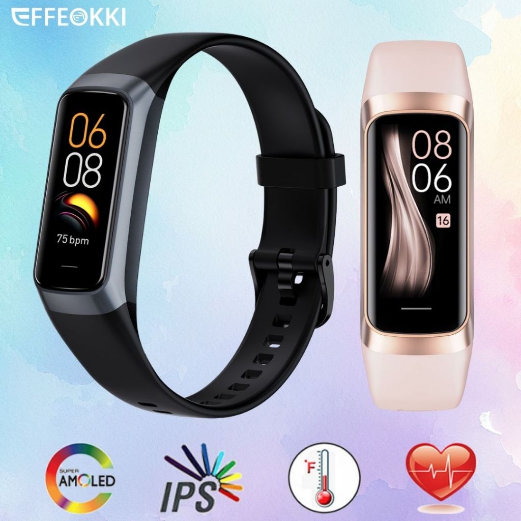 EFFEOKKI C60 Sleep Fitness Tracker Pedometer Wrist Smart Bracelet Band Watch Color Screen Heart Rate Monitor Blood Pressure Measure Band