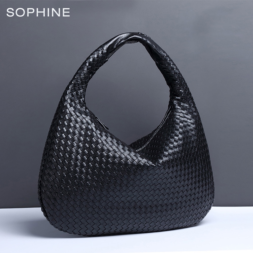 Vintage Style Classic Fashion Woven Handbag Large Women Shoulder Bag