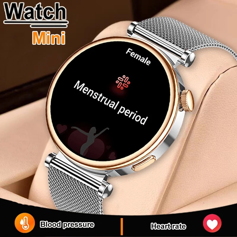 【Double strap】For Huawei Xiaomi GT4 MINI NFC Fashion Women Smart Watch Screen Always Display Heart Rate Bluetooth Call AMOLEDSmartwatch 2024 NEW